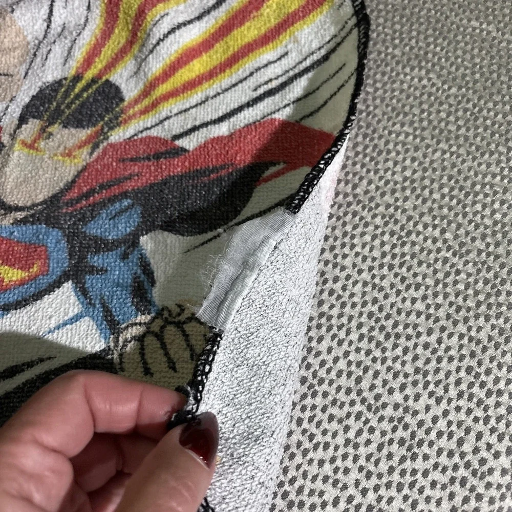90's VTG Superman Wash Cloth Towel Terry Cloth Vintage